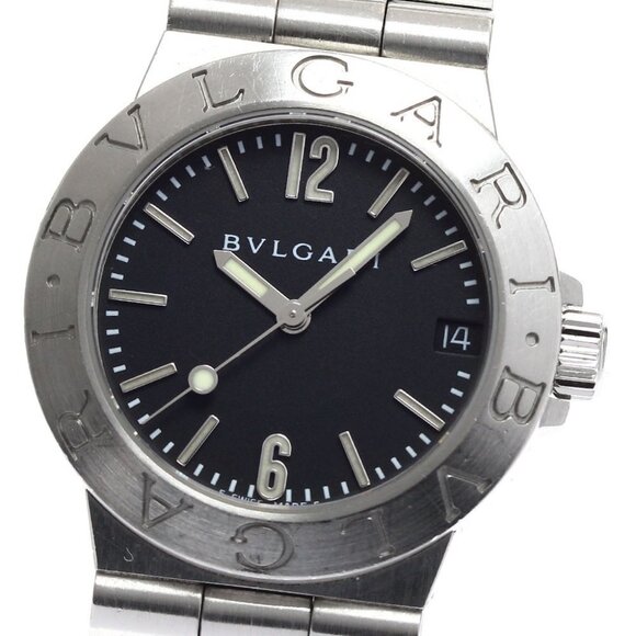 BVLGARI Diagono LCV29S Date black Dial Quartz Ladies Watch_900519 - Picture 1 of 6